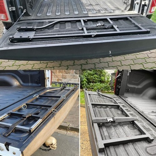 1,2 m Pickup Portellone Pieghevole Scala Reversibile con Fibbia Acciaio - Foto 2 di 10