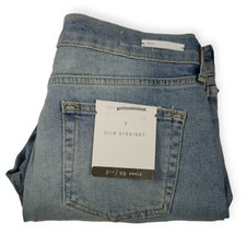 Pilcro and the Letterpress Slim Straight Size 29 Velvet Tie Raw Hem Ankle Jeans