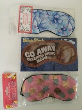 Sleep Eye Mask Soft Satin Eye Mask for Men Women Eye Blindfold/Travel 3pc
