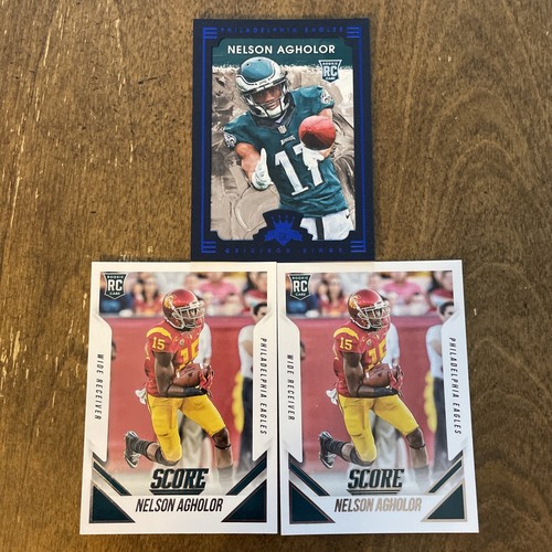 (7) Nelson Agholor RC Gridiron Kings Blue & Topps Chrome 1989 Rookie Lot 2015