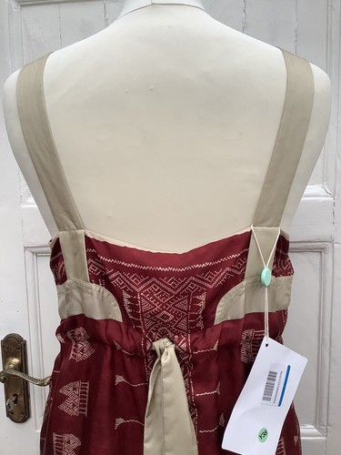 BNWT Hoss Intropia Dark Red Strappy Unconventional Silk Dress UK12 US8 £500 - Picture 6 of 12