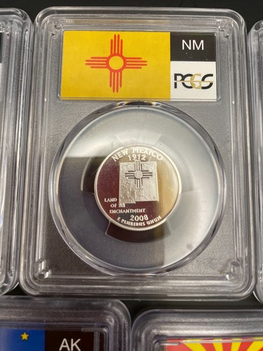 2008 S CLAD PROOF STATE QUARTERS PCGS PR69DCAM FLAG LABEL - Picture 5 of 20