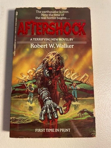 Aftershock by Robert W. Walker Horror Paperback from hell 1987 Rare 1st prntg - Picture 1 of 10