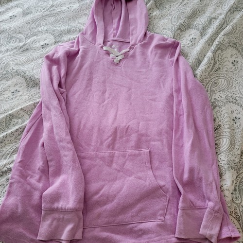 Girls♡So♡Perfect Hoodie sz 16 1/2 Purple w/ Pocket. Pre-owned