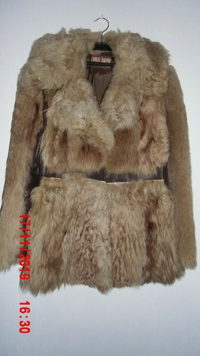 PELZJACKE mit braunem Leder abgesetzt in der Größe 38/40  - Preissenkung ! - Bild 1 von 3