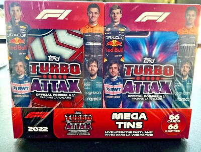2022 Topps Formula 1 F1 Turbo Attax Mega Tin Future/Elite/Hall of Fame (1 Tin)