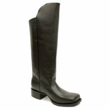 Black leather Officer Boots Men's Size 8D Civil War Reenactment CABOOTS