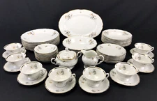 Walbrzych Poland Dish Set WLB59 52 pcs Plate Bowl Cup Saucer Platter Cream Sugar