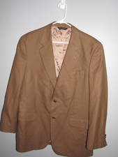 JOS. A. BANK Mens Sz 43 Reg Light Brown Wool Cashmere Blazer Sport Coat 2 Button