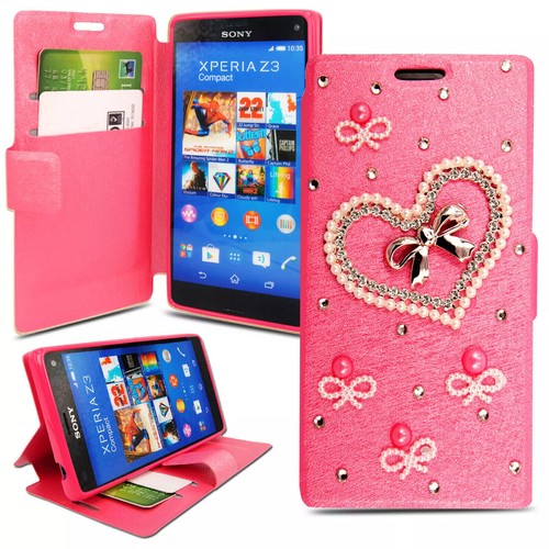 For Sony Xperia Z5 Z3 Compact M4 M5 XZ XA2 Case Leather Wallet Flip Phone Cover - Picture 11 of 18