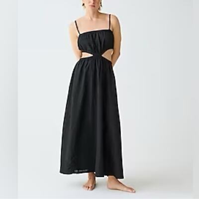 J. CREW: Side-cutout dress in linen-cotton blend Size S | eBay