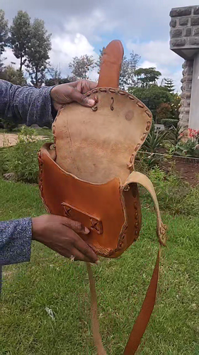 Vintage Genuine Leather Women's Messenger Sling Bag Brown Handmade Handbag Hippy - Video 1 of 1