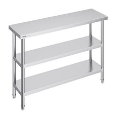 VEVOR Tavolo da Lavoro da Cucina Commerciale 356 x 1219 mm per Barbecue Casa