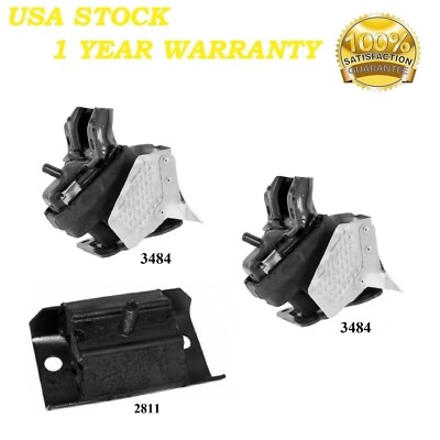 3PCS MOTOR & TRANS MOUNT FIT CHEVY SILVERADO 2500 HD, 2500 HD CLASSIC 6.0L 2WD