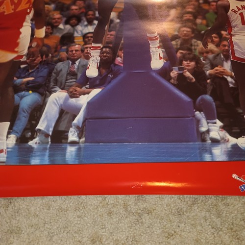 Vintage 80’s Dominique Wilkins Dunk Atlanta Hawks Starline Poster 34 X 22 - Picture 9 of 14