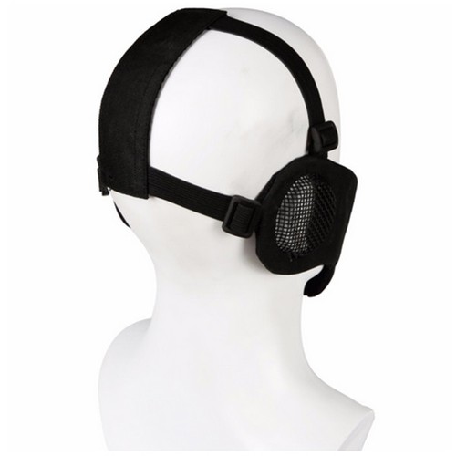 Tactical Ear Protective Half Face Mask Outdoor Cycling Mask Net Mesh Masks - Picture 8 of 25