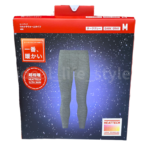 Medias UNIQLO HEATTECH Ultra Cálidas XS-4XL Gris Oscuro/Negro Hombres 461015 Nuevas con Etiquetas - Imagen 2 de 12
