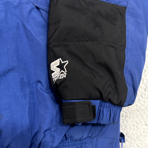 Vintage Indianapolis Colts Jacket Mens Large Blue Puffer Half Zip NFL Starter - Picture 4 of 18