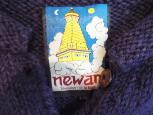 Suéter Newari de Diseño Islandés Talla L XL Lana Pesada Tejido a Mano Nepal - Imagen 4 de 8