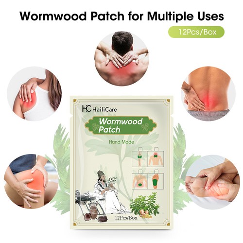 Wormwood Herbal Wellnee Knee Pain Relief Pads Warming Plaster Joint Ache Sticker - Picture 9 of 22