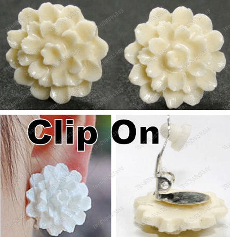 Vintage ivory earrings deals