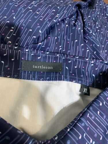 Turtleson Club Print Mens Small Large XL or 2XL Navy Golf Polo Shirt NEW NWT - Picture 9 of 10