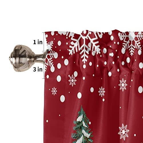 Christmas Snowman Kitchen Curtains, 54"W x 18"L (Pack of 1) Christmastmy0468 - Bild 4 von 5