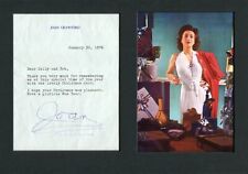 ACTRESS Joan Crawford (+) OSCAR autograph, typed letter signed & mounted ACTRESS Joan Crawford (+) OSCAR autograph, typed letter signed & mounted