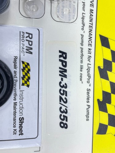 RPM 352/358 Pro Pac Repair And Preventive Maintenance Kit For Liquipro - Picture 5 of 15