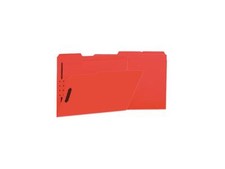 Manila Folders, 2 Fasteners, 1/3 Tab, Letter, Red, 50/Bx