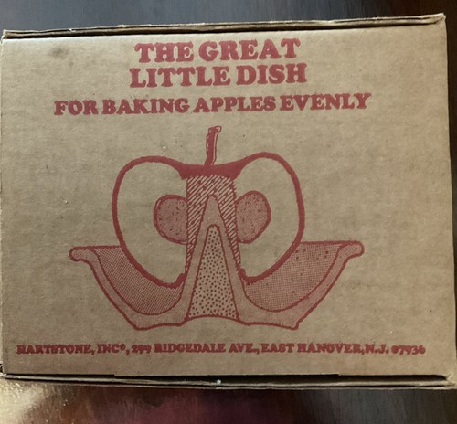 Hartstone USA Pottery Apple Baker Ring Orig Box & Insert, Vintage Signed NIB, Set X2 - Bild 5 von 15
