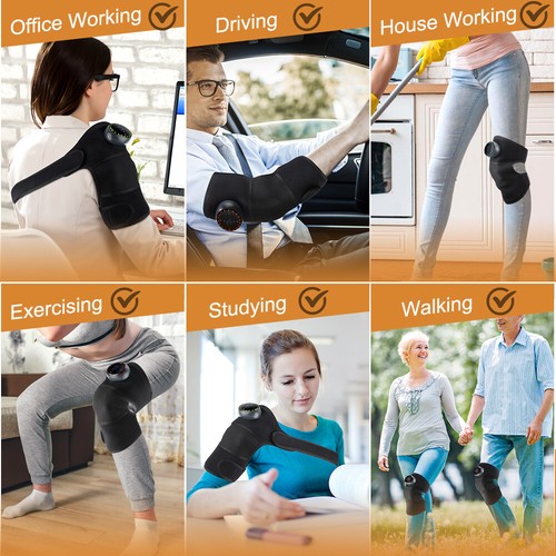 3in1 Heating Shoulder Massager Electric Knee Massager Vibration Heated Pad Joint - Picture 11 of 25