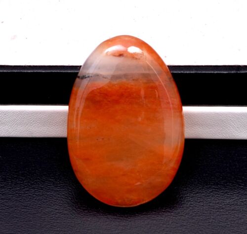 86.45 Ct Natural Red Moss Agate Oval Shape Cabochon Loose Gemstone-49x33mm Size - Picture 3 of 8