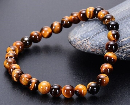 Bracelet Œil de tigre bleu 6mm | L'IMPOSTEUR – Atelier