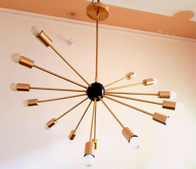 14 Arm Polish Brass Sputnik Classic Chandelier Latest Designs Modern Chandelier