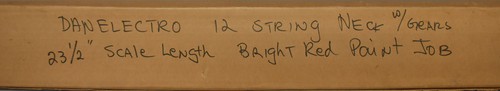 1960's Danelectro 12-String Prototype Neck Red w/Box - Picture 15 of 24