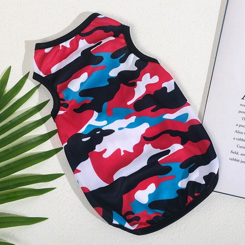 Pet Dog Camouflage Vest Pet Puppy T Shirt Summer Sun Protection Clothes Cute - Picture 27 of 27