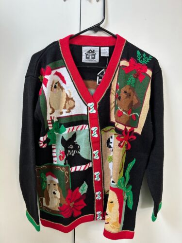 Storybook Knits Sweater Brand New Medium Christmas Dogs cute - Picture 2 of 2