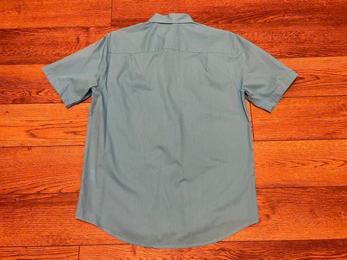 Mens John Ashford Button Up Pocket Shirt Blue Striped Short Sleeve Bangladesh - Picture 5 of 10