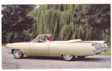 1964 Cadillac Convertible - Original Factory Ad Postcard