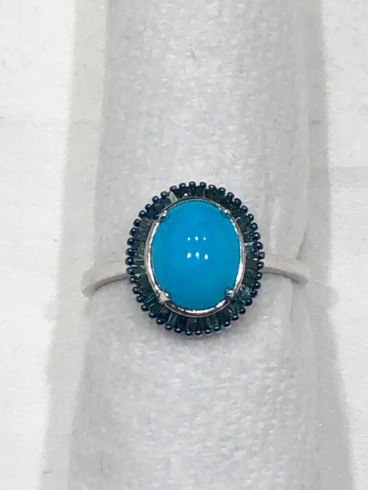Sleeping beauty turquoise and diamond best sale ring