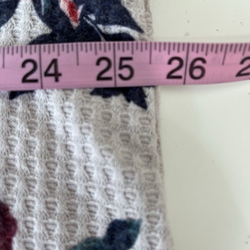 Torrid Top Womens Size 4 Gray Floral Print Button Front Waffle Knit High Low - Picture 12 of 12