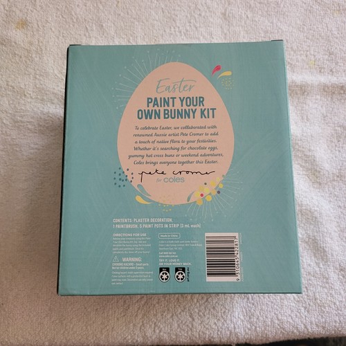 New Coles Easter Paint Your Own Bunny Kit Craft Kids Kit - Picture 3 of 3
