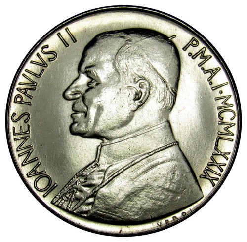 Vatican 100 Lire coin 1979 KM#146 John Paul II Prudence AU-UNC - Picture 2 of 2