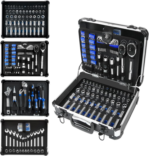 Prostormer Set di Attrezzi Meccanici, 240 Pezzi Strumento di Riparazione Auto Universale per Casa Ki - Foto 12 di 12