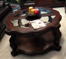 Aico Michael Amini Palace Gates Round Cocktail Table