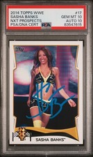 SASHA BANKS 2014 WWE TOPPS NXT SIGNED ROOKIE CARD  - PSA 10 GEM MINT w/ 10 AUTO