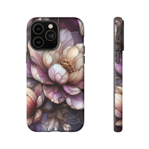 Magnolia Flower Phone Case, Faux Mother of Pearl Floral Cover | X160 - 第 99/271 張圖片