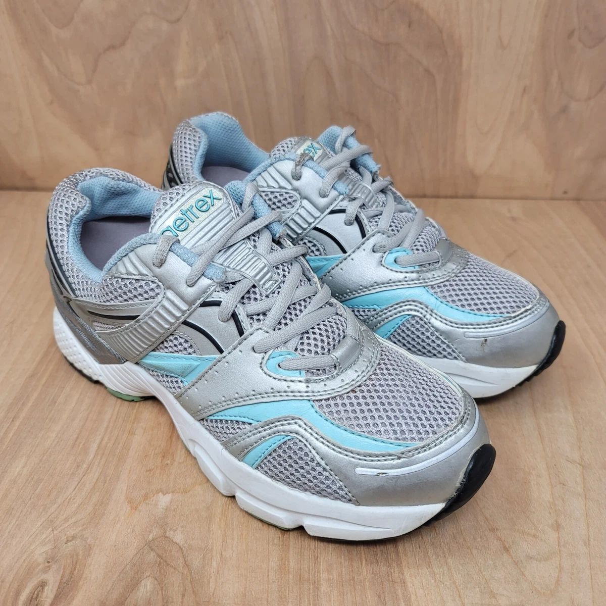 Aetrex Lift Shoes Women's Size 8 M Gray Blue Sneakers Athletic