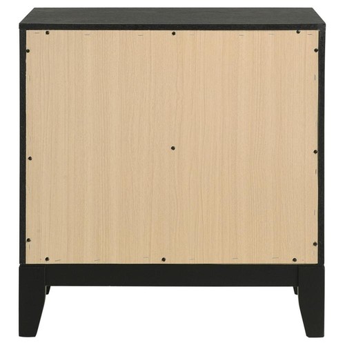 Coaster 2-Drawer Rectangular Transitional Wood Nightstand in Light Brown/Black - Bild 10 von 14